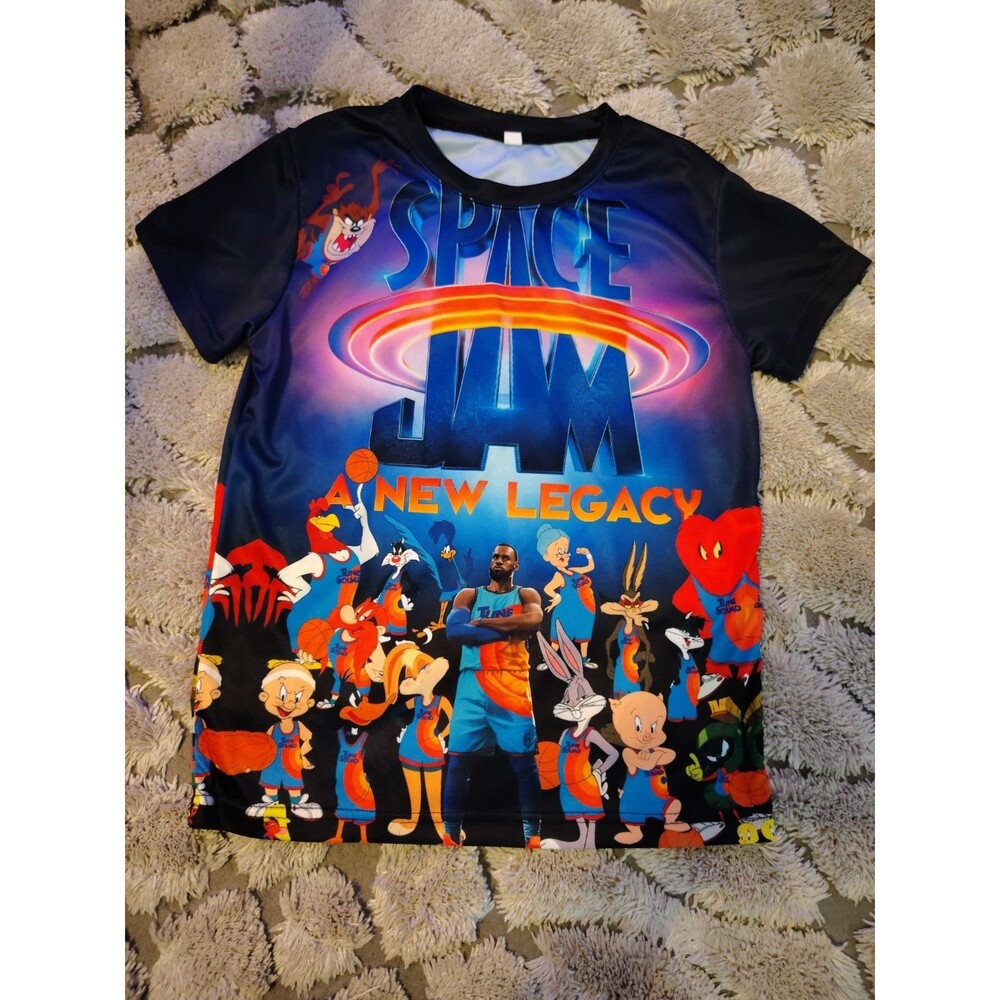 Space Jam LeBron James A New Legacy Kids T Shirt Size M Short Sleeve